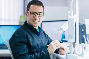 Doctor working on dental implant